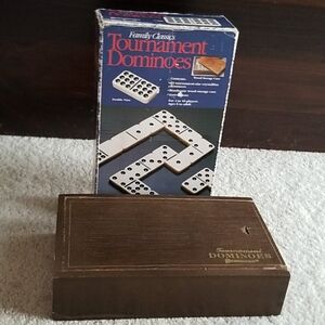 Vintage Pressman Double 9 Tournament Dominoes Set